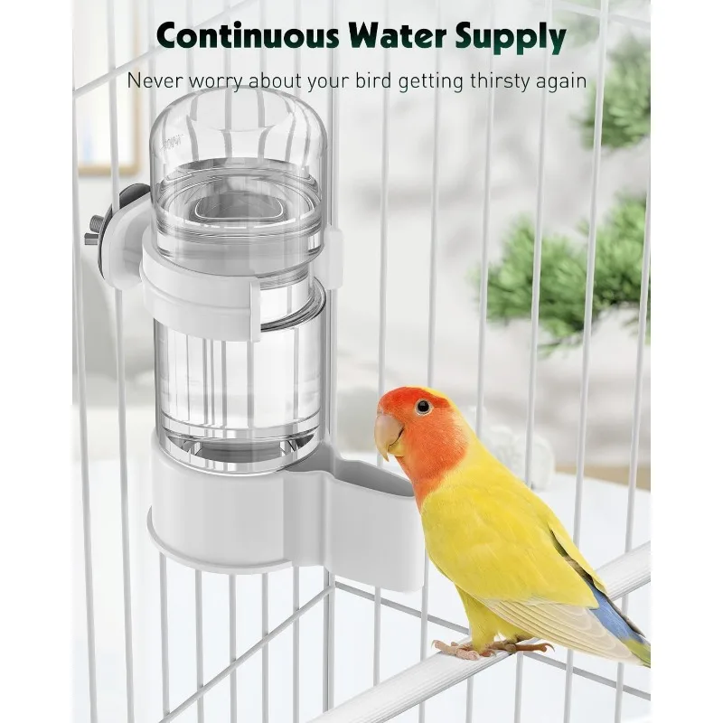 2 Stück Vogel-Wasserspender, automatischer Wasserspender, Wasserspender im Käfigdesign aus Kunststoff (nicht geeignet für Futterzufuhr)
