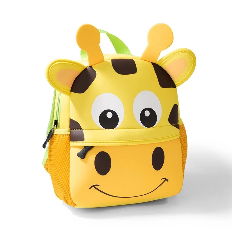 Sac d'école 3D motif girafe, sac d'école mignon animal, sac d'école dessin animé