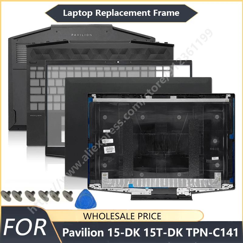 NEW For Pavilion HP 15-DK 15T-DK TPN-C141 Laptop LCD Back Cover Front Bezel Palmrest Bottom Case hinge Laptop Accessories