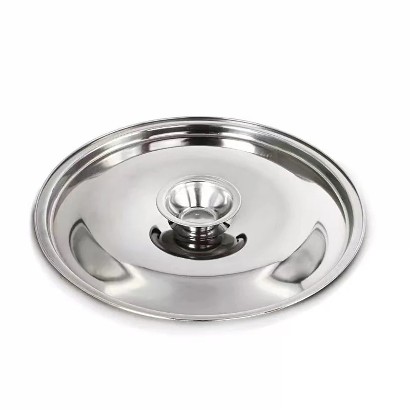 Hot Sale 10-26cm Round Pot Lid Thicken Stainless Steel Saucepan Cover Replacement Universal Kitchen Food Lid Kitchen Supplies