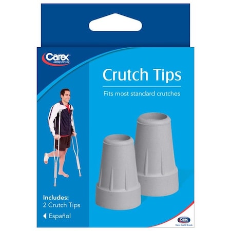 CAREX HEALTH BRANDS FGA71600 0000 Gray Crutch Tips Rubber/Stainless Steel