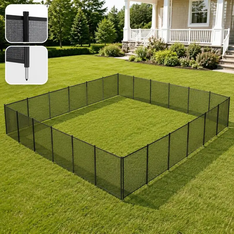 Clôture de piscine, clôture de piscine amovible pour la sécurité des enfants de 1,21 x 21,95 m, installation facile en DIY, clôture de piscine, filet de clôture de piscine en PVC Teslin de 340 g,