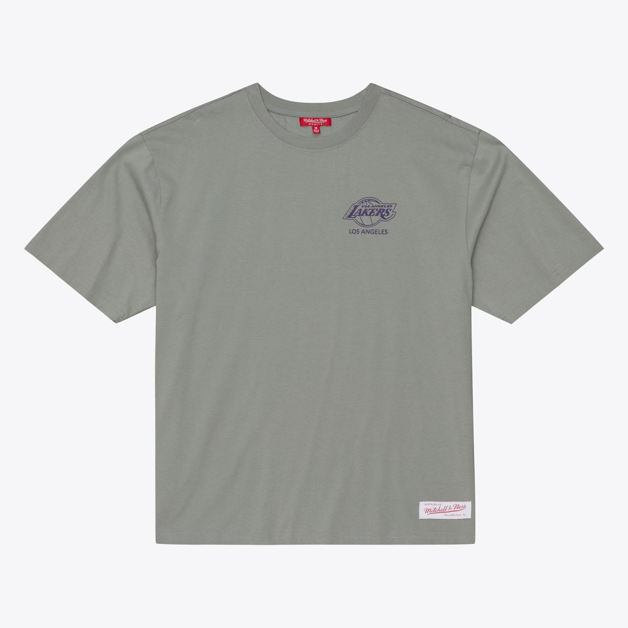 Mitchell & Ness Damen-T-Shirt in Grau mit Los Angeles Lakers-Logo
