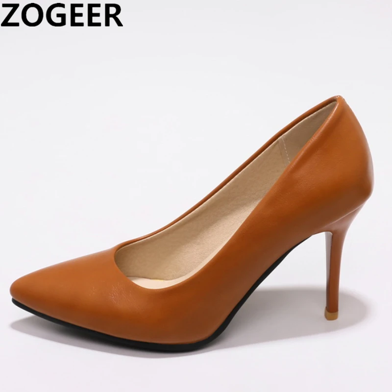 Fashion High Heels Women Pumps Shoes Elegant Pink Black Nude Thin Heeled Sexy Office Wedding Office Shoes Ladies Large Size 48