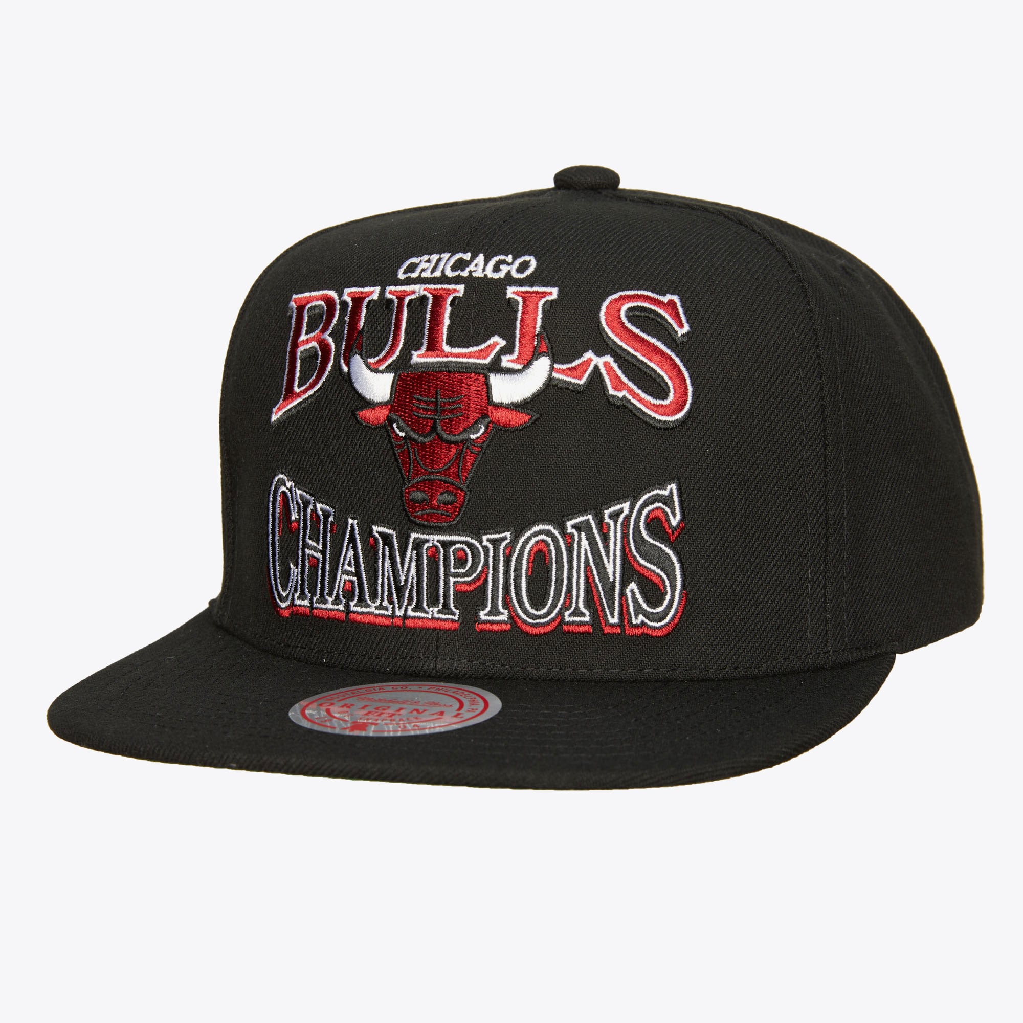 Chicago Bulls Mitchell & Ness Champions Era Hardwood Classics Snapback – Schwarz