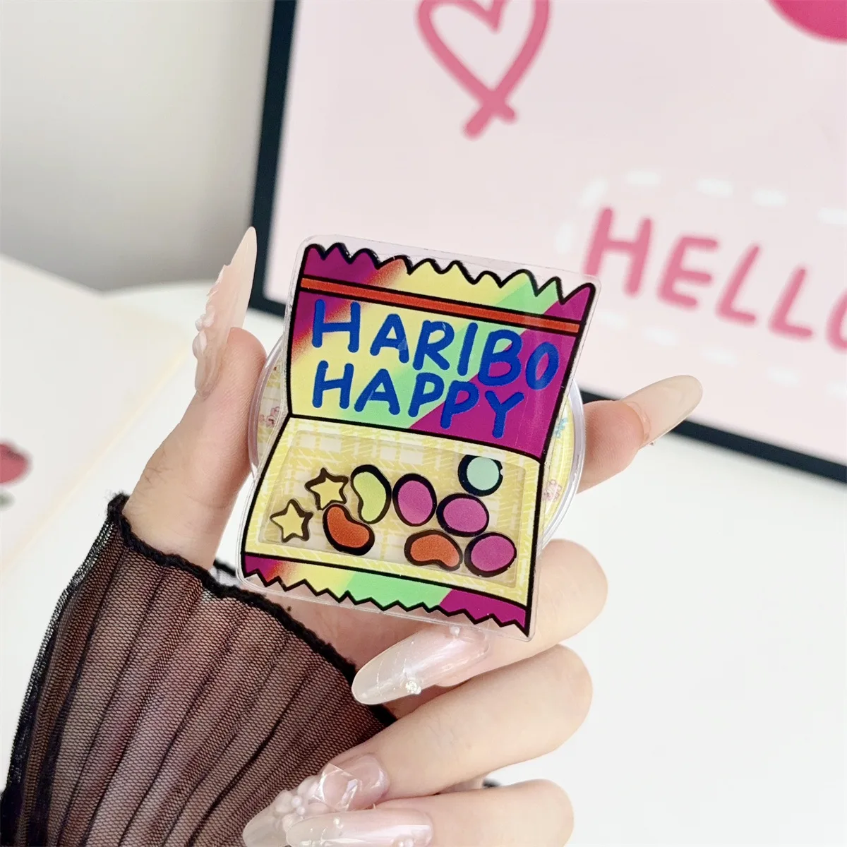 Korean Cute Shake Magnetic Phone Holder Phone Accessories Phone Holder Ring Support Cartoon Phone Stand For Magsafe Phone Case
