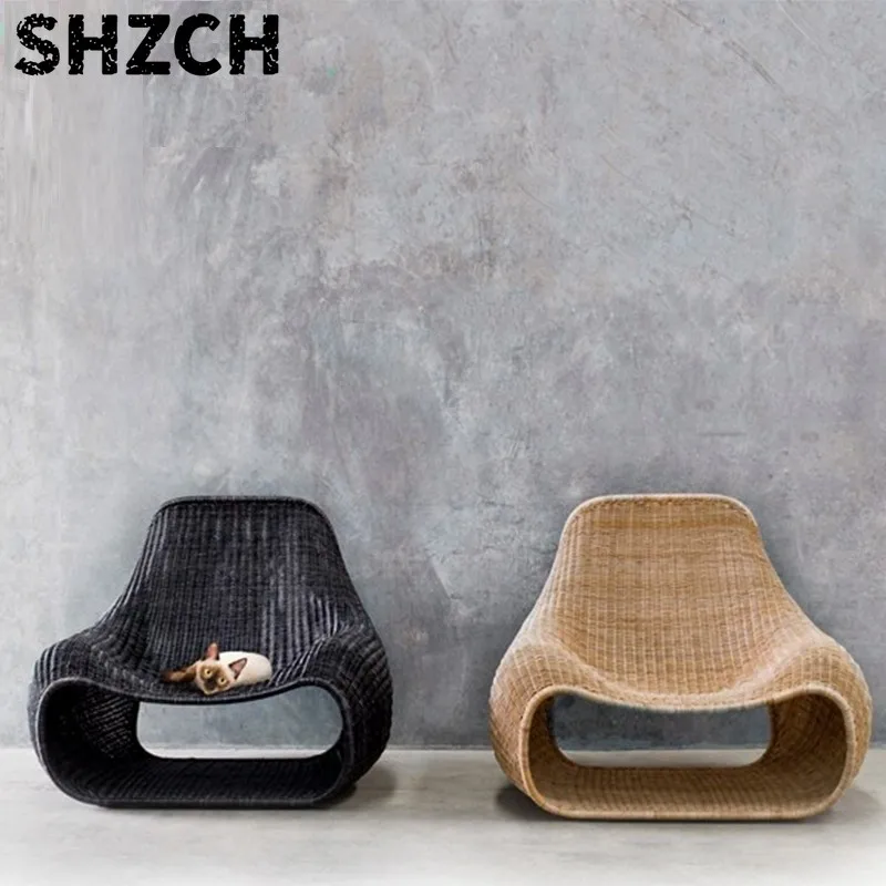 Joylive Leisure Chair Outdoor Garden Rattan Chair Rattan Sofa Single Sofa Chair for Living Room and Outdoor