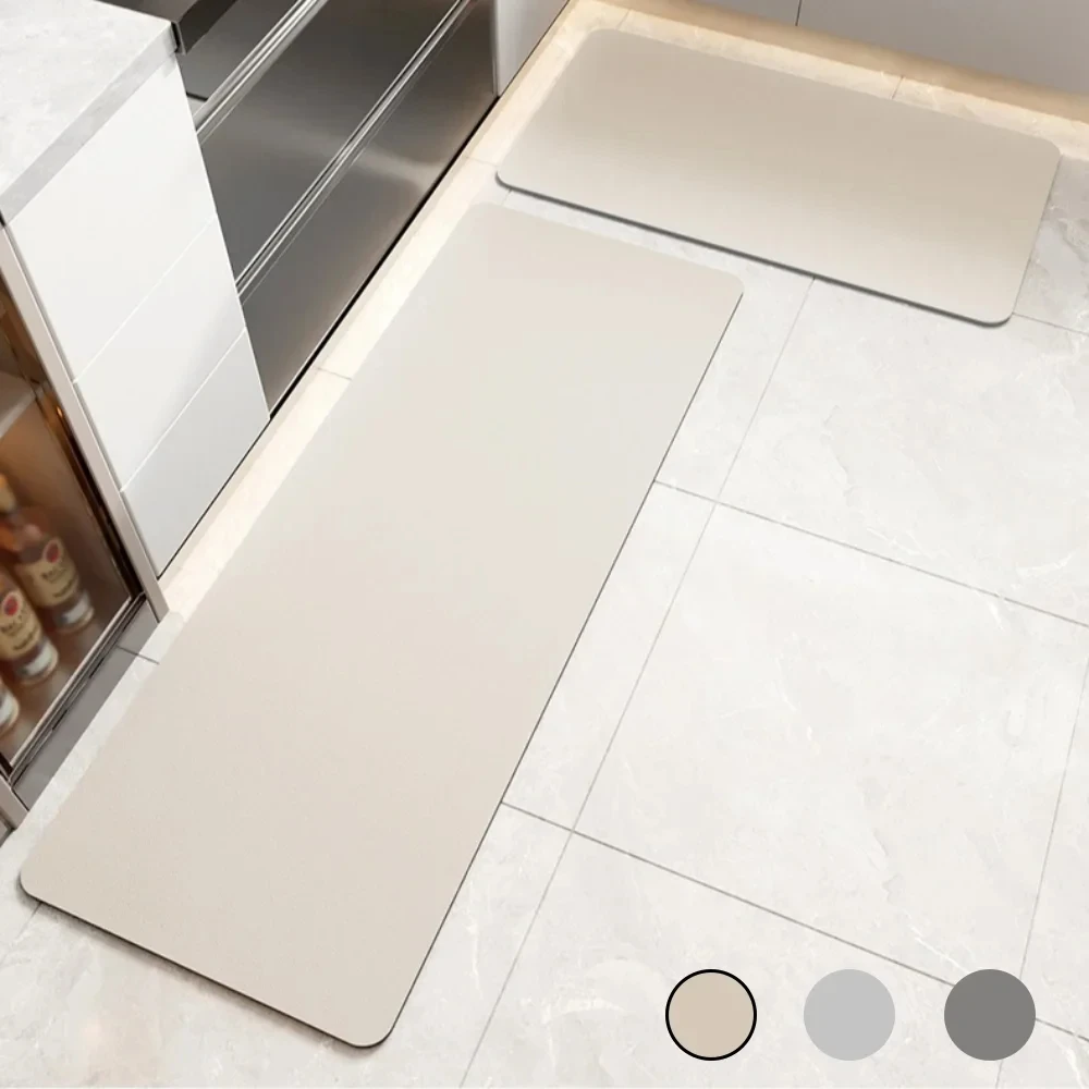 Kitchen Mat Absorbent Diatomite Kitchen Carpet Long Area Rug Non-slip Living Room Entrance Doormat Bathroom Foot Pad 주방매트