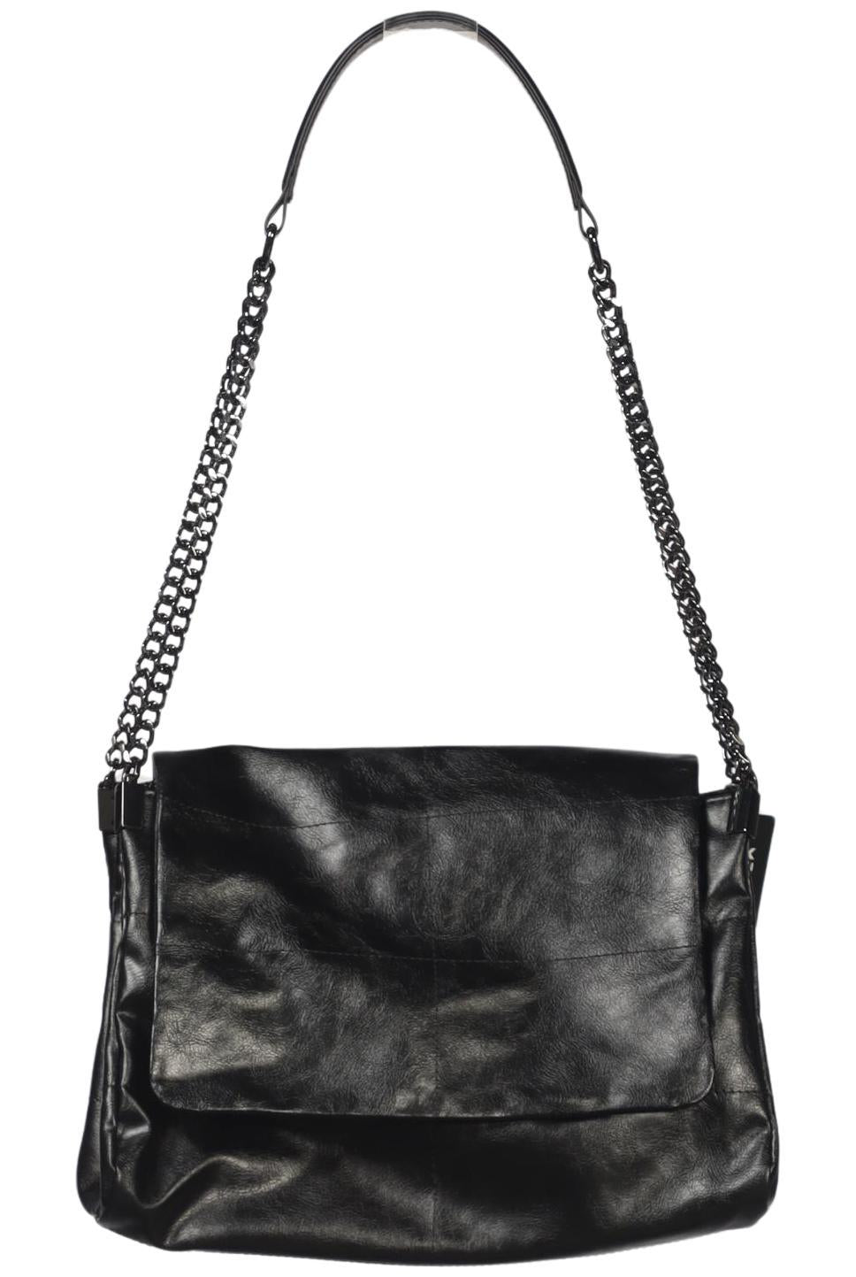 Zara Damen Handtasche gross, Gr. , Schwarz, Kunstleder
