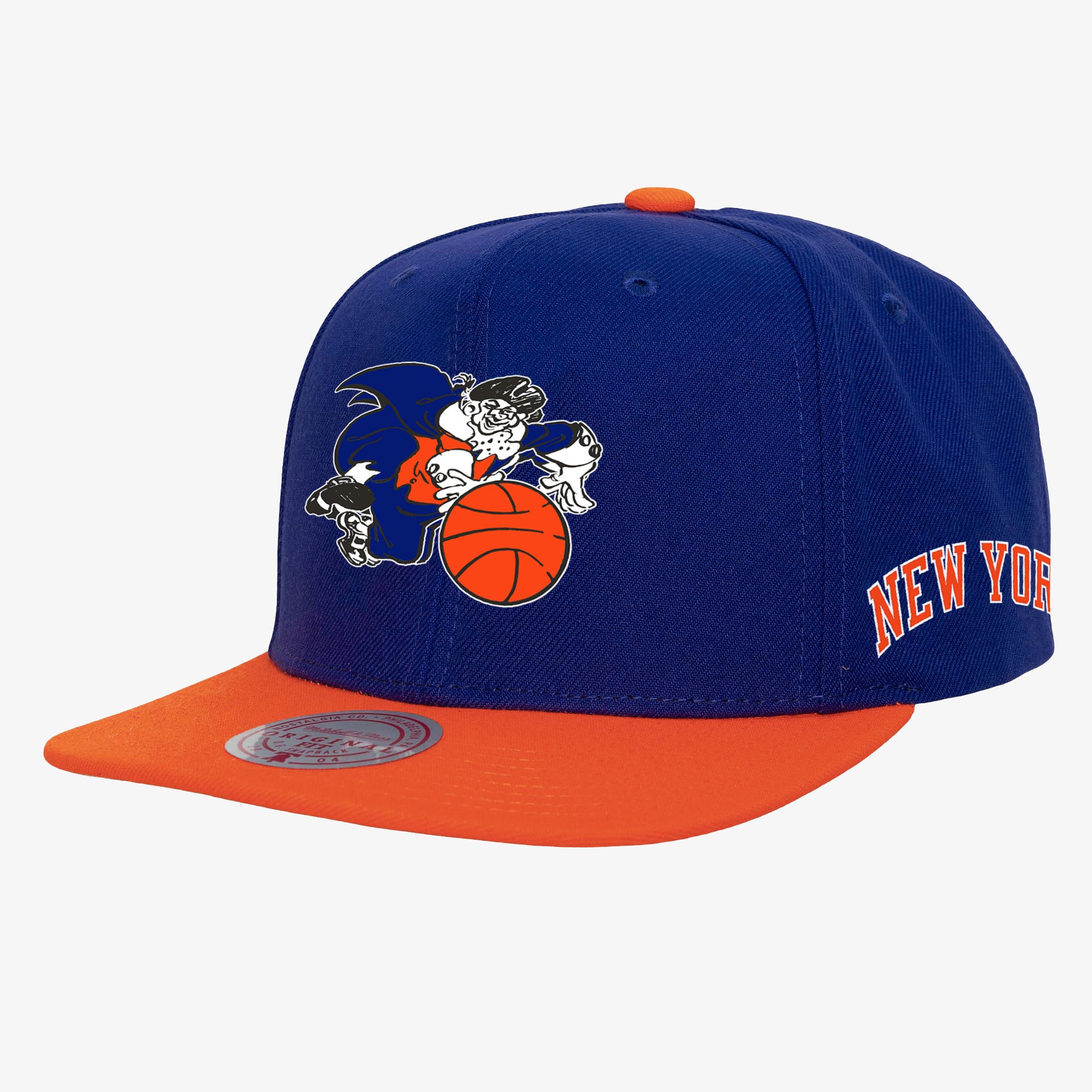 New York Knicks Mitchell & Ness Team Origins Hardwood Classics Snapback - Blau