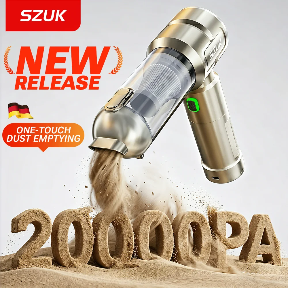 SZUK 2026 Nouvel Aspirateur Multi-usages Puissant avec Lumière LED, Mini Aspirateur Portable Sans Fil aspirateurs sans fil aspirateur pour voiture aspirateur maison aspirateur sans fil puissant mini