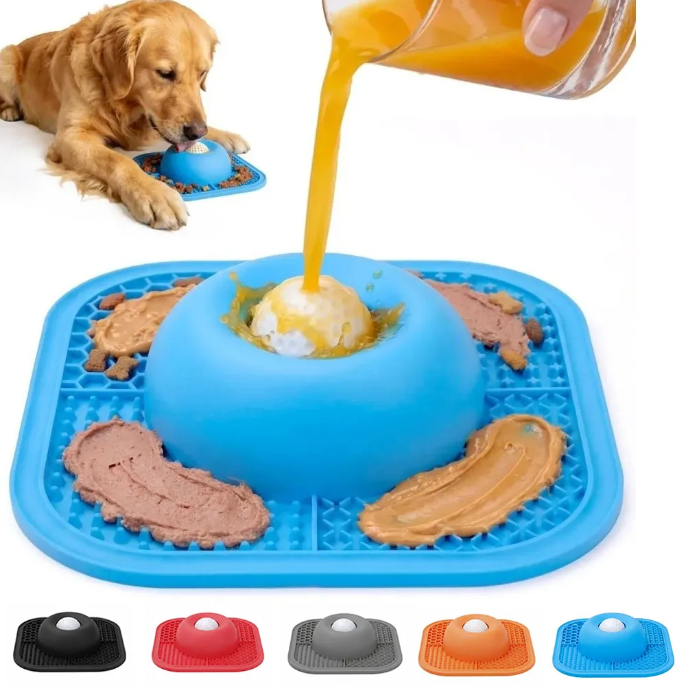Bol de nourriture pour chien à alimentation lente, distributeur interactif de nourriture pour chien et chat, bol antidérapant pour animaux de compagnie, plat de nourriture amusant en forme de