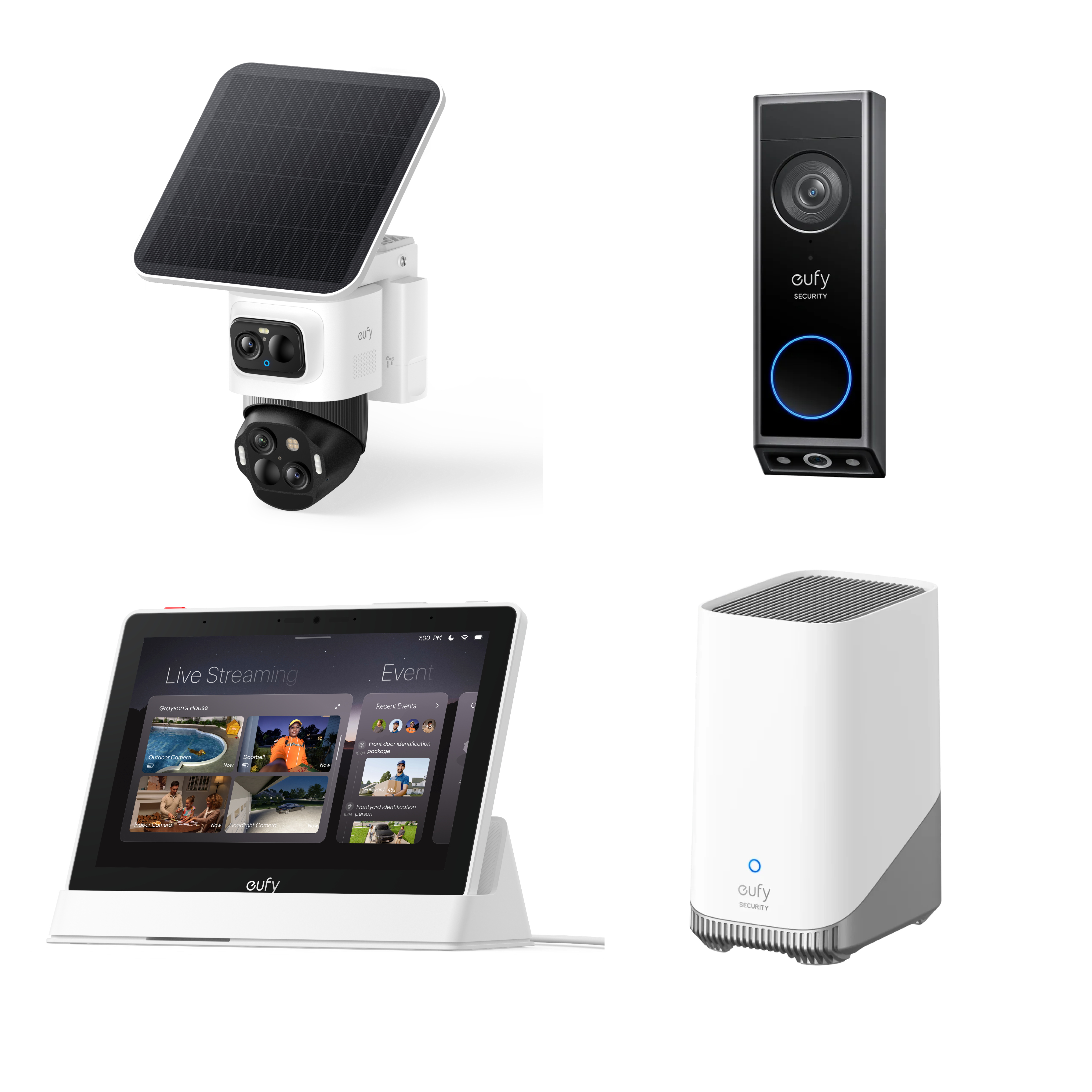 eufyCam S4-Cam Kit mit Smart Display E10, und Türklingel mit Kamera E340 Image