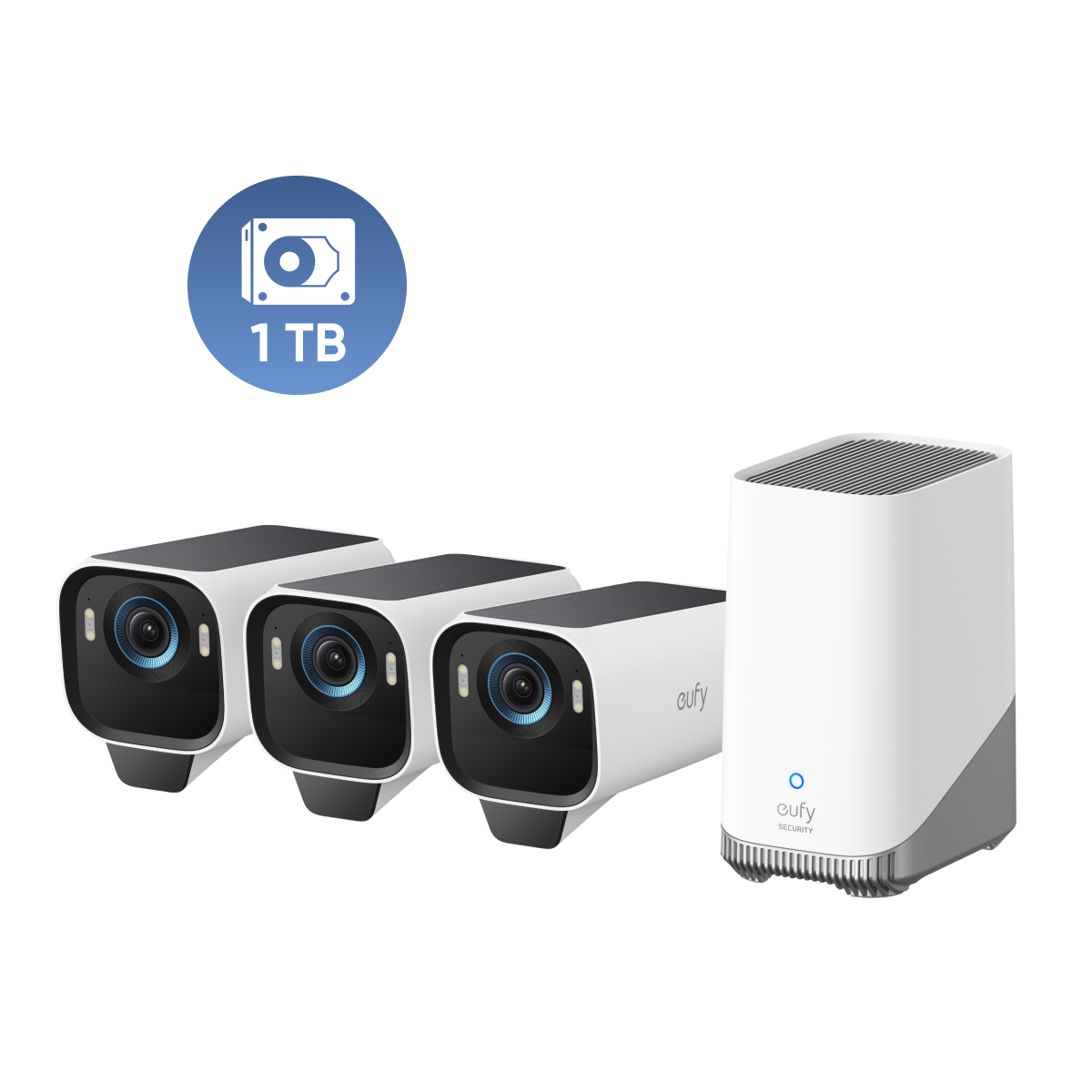 eufyCam S3 Pro 3‑Cam Kit und 1 TB Festplatte Image