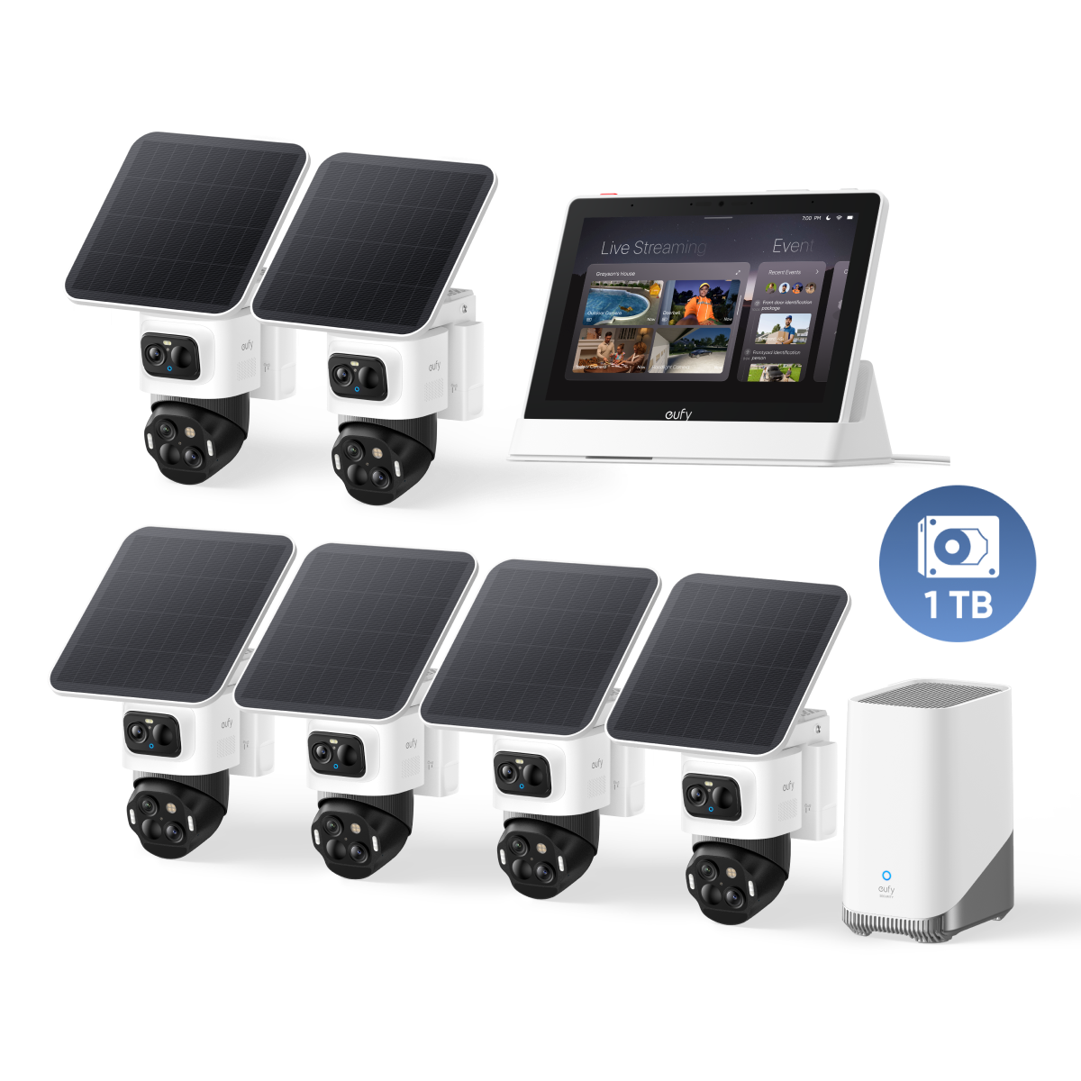 eufyCam S4 6-Kamera-Set mit HomeBase™ | 4K Bullet-PTZ Tracking System Image