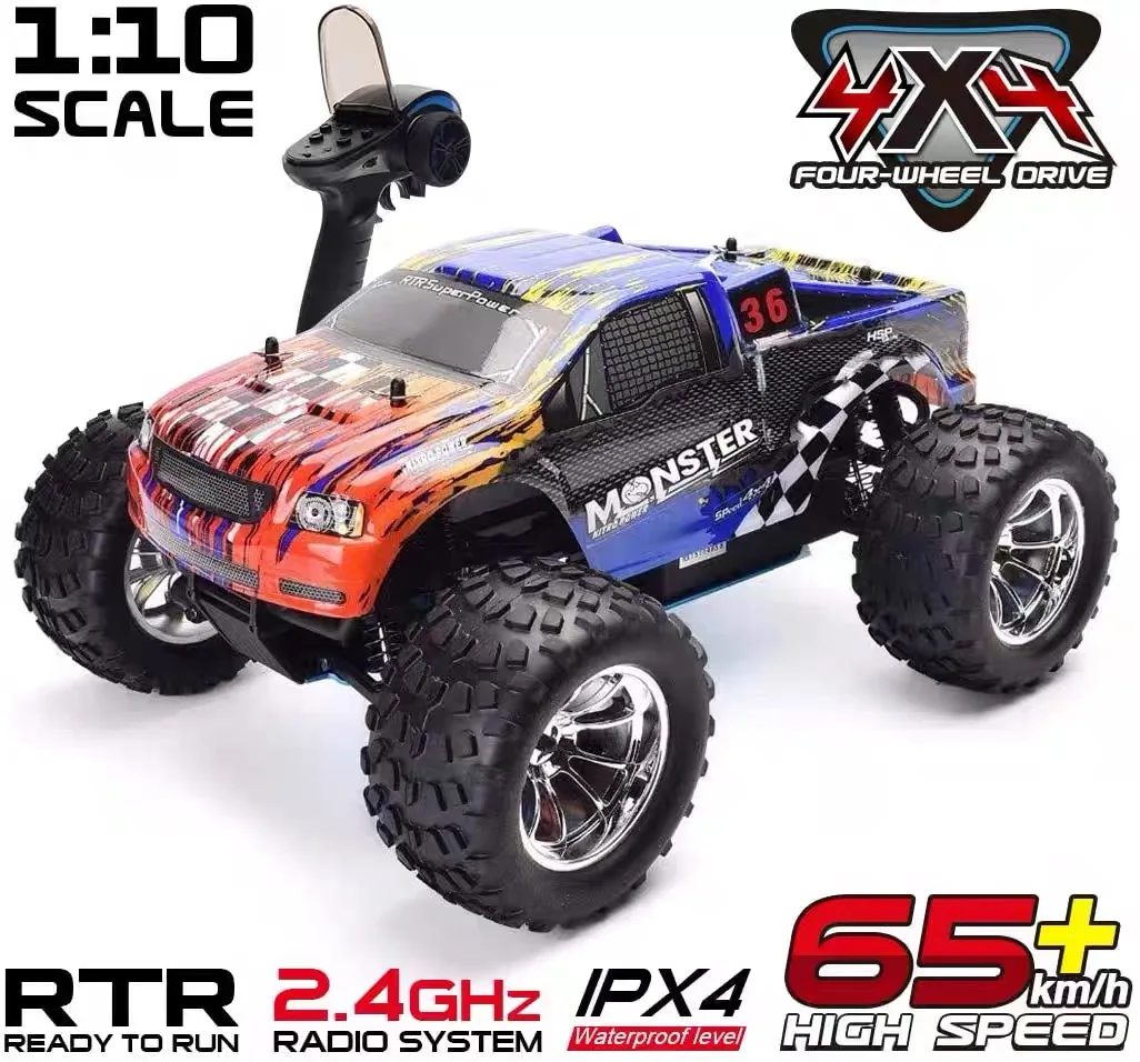HSP RC Truck 1:10 Scale Nitro Gas Power Hobby Car Two Speed Off Road Truck 94188 4wd High Speed Hobby Remote Control