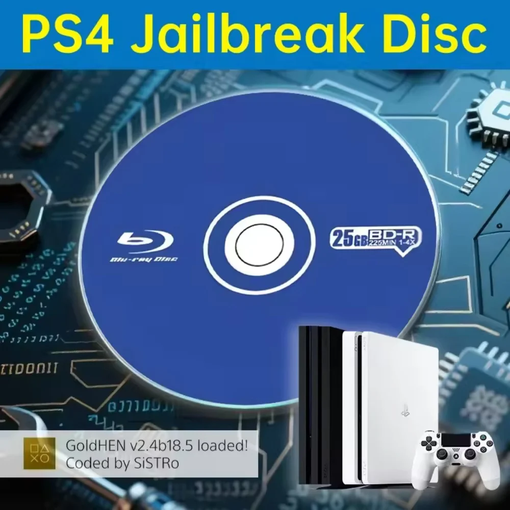 For PS4 Jailbreak Disc - Advanced Bootable CD for For PS4，PS4 Pro,PS4 Slim Firmware 9.0-12.52 Upgrade the software