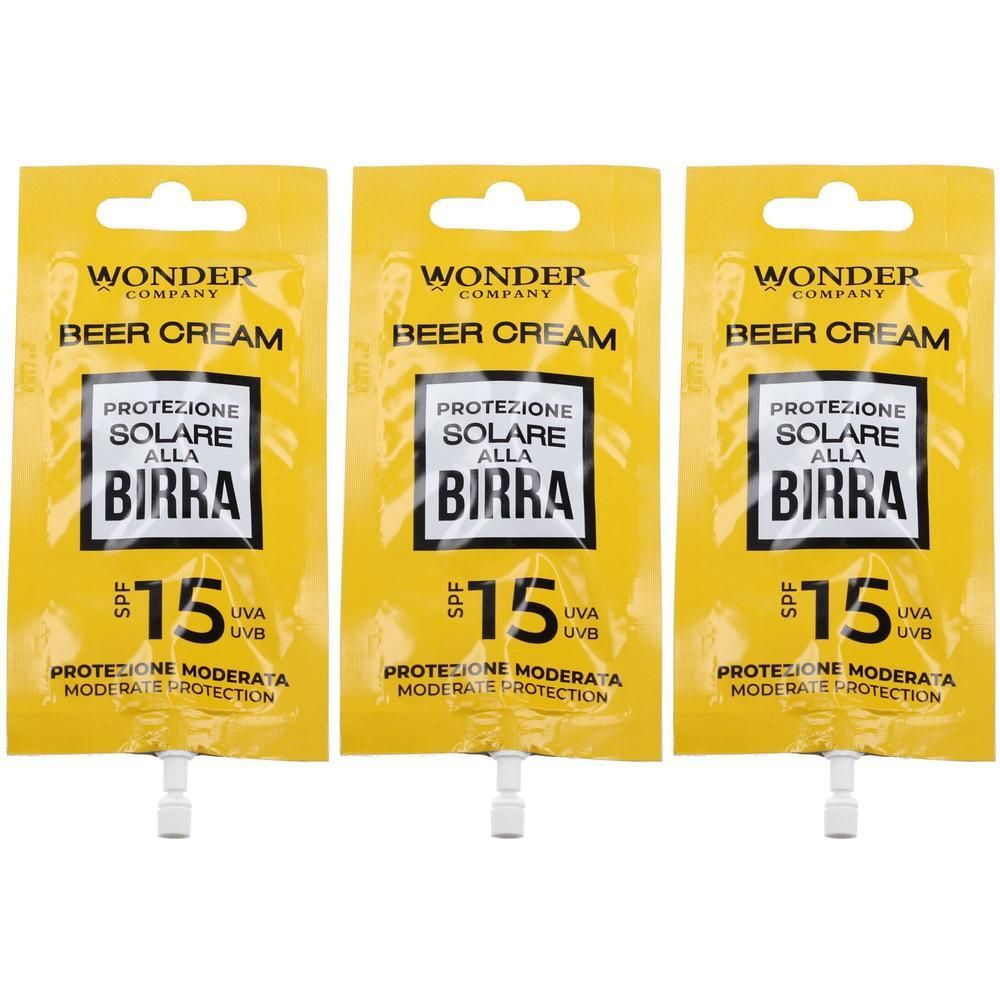 Beer Cream Protezione Solare Medi Alla Birra SPF15 3x15 ml Crema