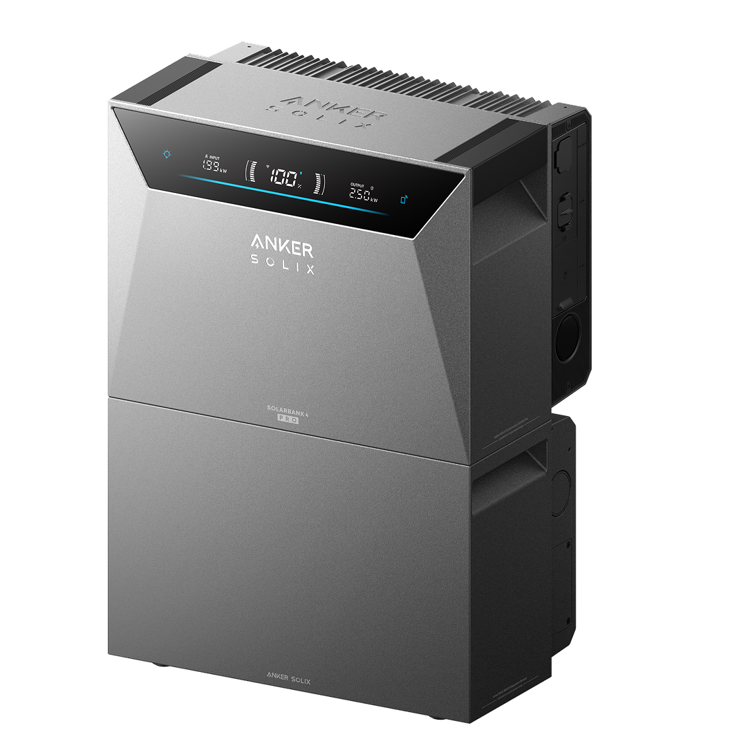 Anker SOLIX Solarbank 4 E5000 Pro Solar Battery Storage + BP5000 Expansion Battery (5kWh)
