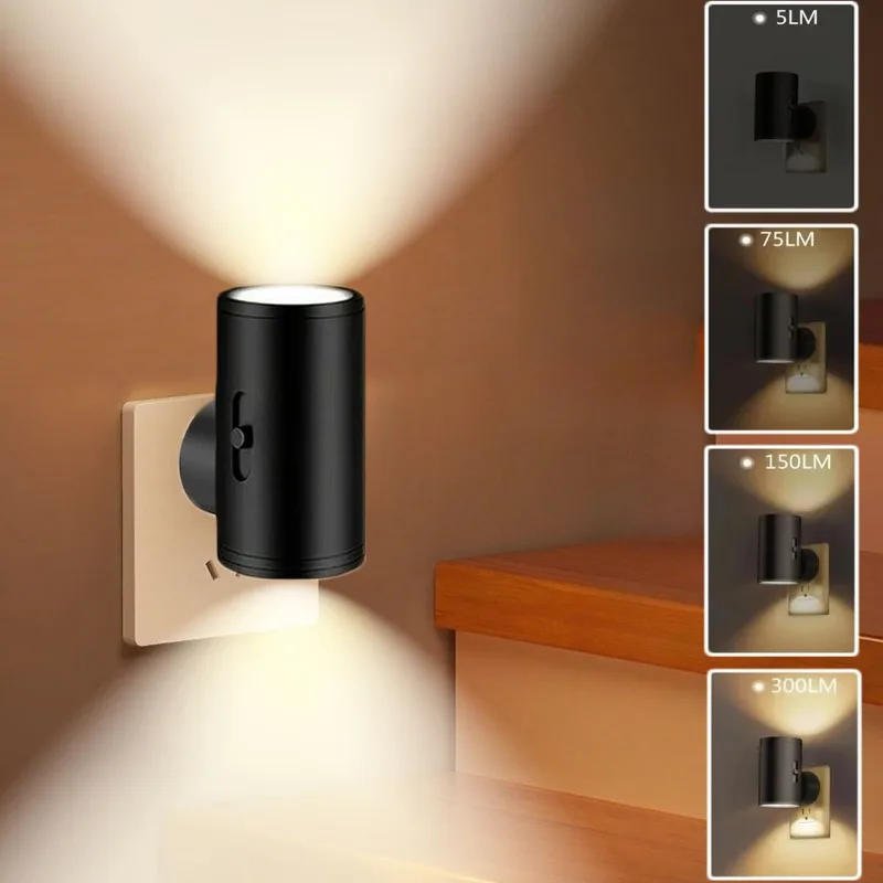 Dimmbares LED-Nachtlicht zum Einstecken in die Steckdose mit Lichtsensor, automatisches Ein-/Ausschalten von der Dämmerung bis zum Morgengrauen für Schlafzimmer, Flur, Badezimmer