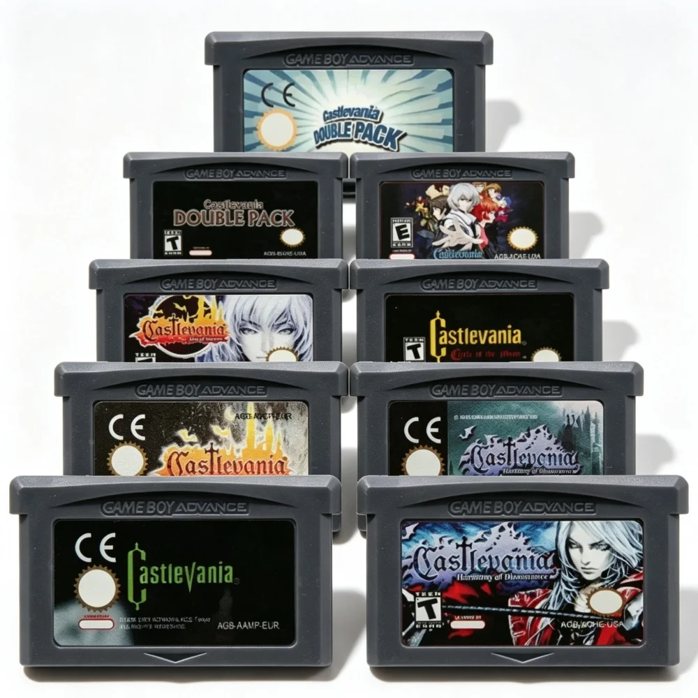 9 Styles Game Cartridge 32 Bit Game Console Memory Card Asia of Sorrow Dissonance for GBA SP NDSL Castlevania Series Video Game