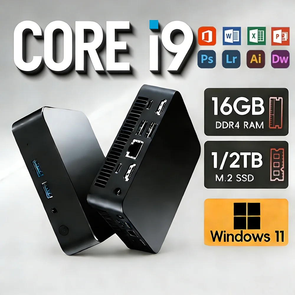 2026 Mini PC Intel Core I9 10980HK/N150 Windows 11 16GB 32GB RAM 1TB 2TB SSD 4K HD Pocket Desktop PC WiFi6 BT5.2 Gaming Computer