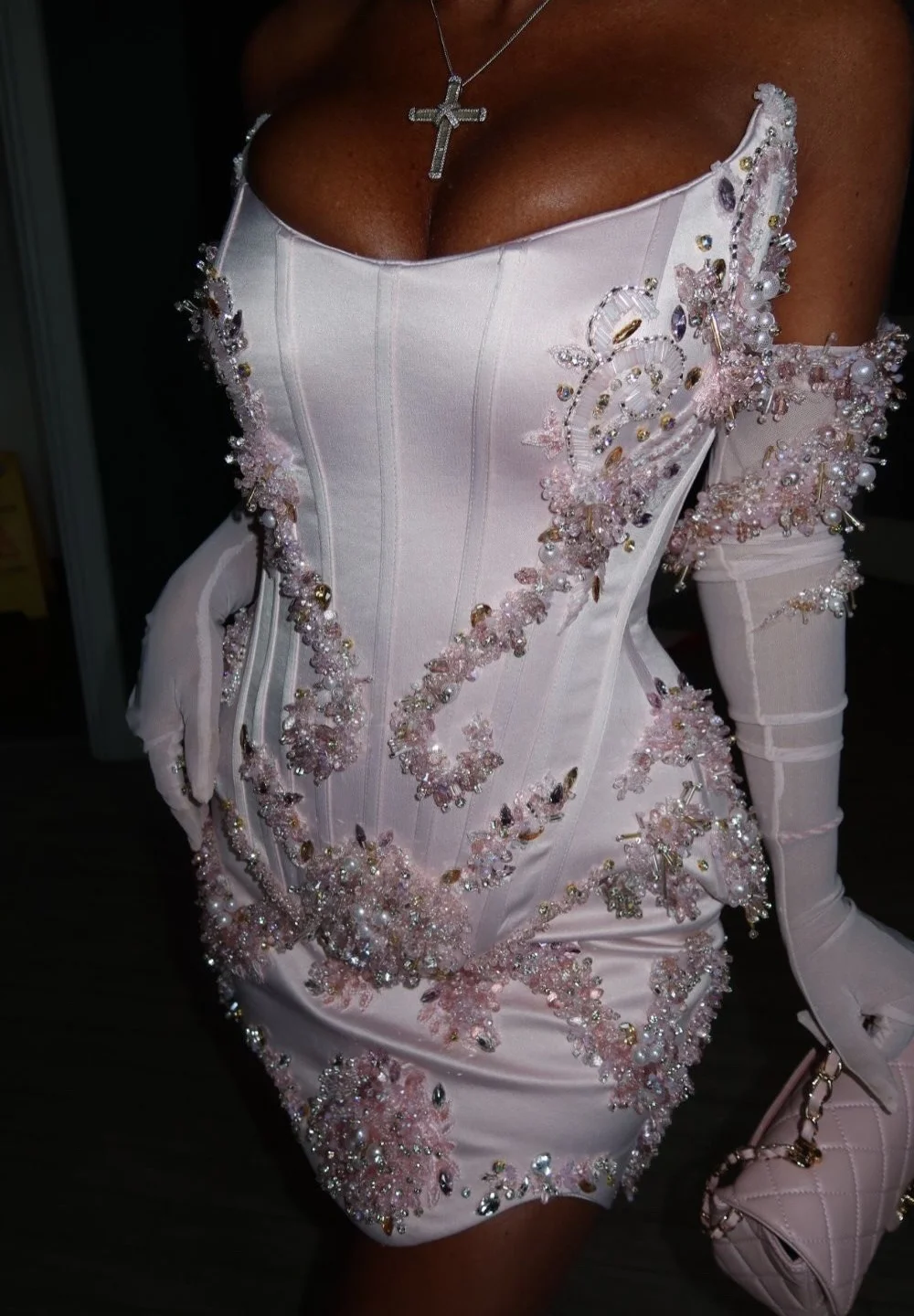 Customized Classic Charmeuse Pleat Pattern Sequined Sheath Strapless Short Quinceanera Dresses Bespoke Occasion Exquisite