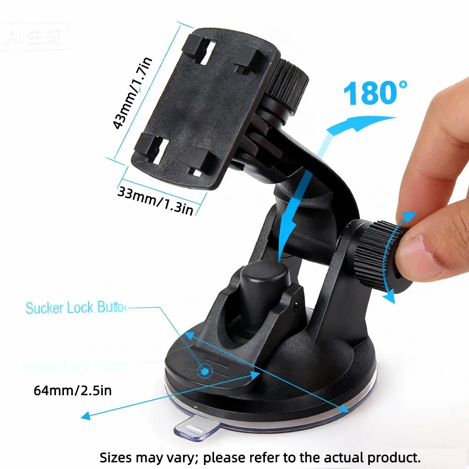 4 Port Bracket Windshield Suction Cup Mount 360-degree Rotating 4 Jaw Bracket Holder for DVR GPS Sport Car Navigator Sucker