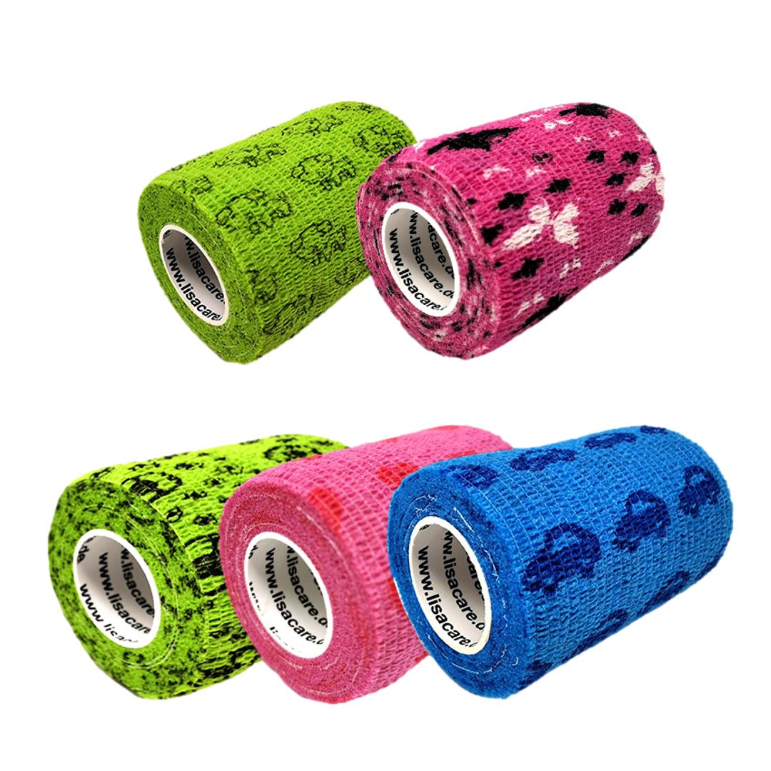 LisaCare cerotti per bambini - bendaggio di conforto 7,5 cmx4,5 m 5 pz