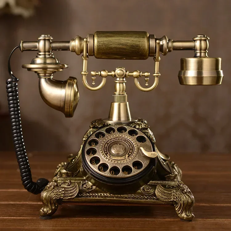 DurableBoutique European Antique Retro Phone Landline Rotary Dial Phone