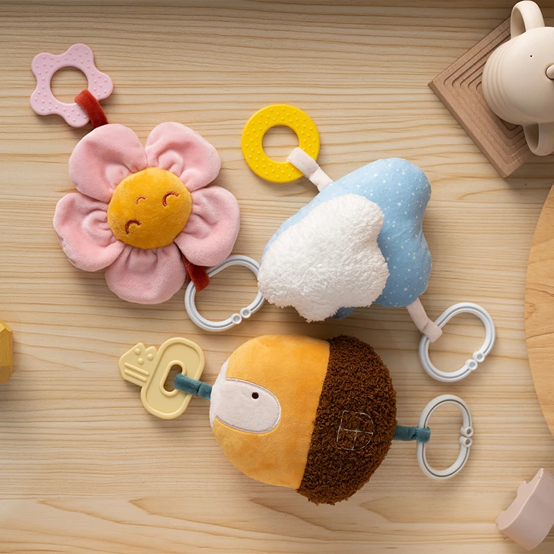 Baby Plüsch-Hängespielzeug Hängende Rassel-Spielzeuge für Babys Reisebegleiter für Autositz & Kinderwagen Spielzeug für Säuglinge und Kleinkinder