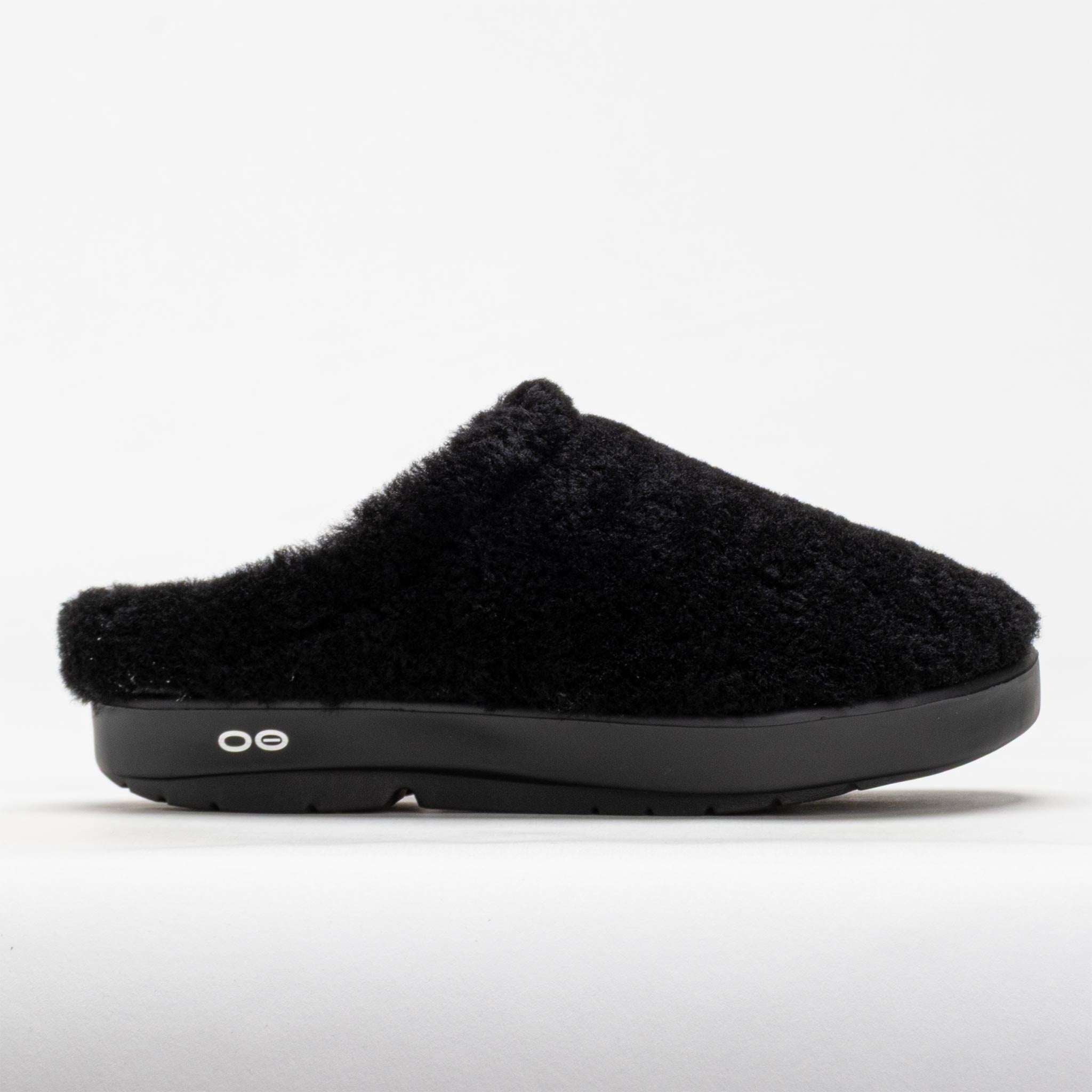 OOFOS OOcoozie Sherpa Mule Women's Walking Shoes Black