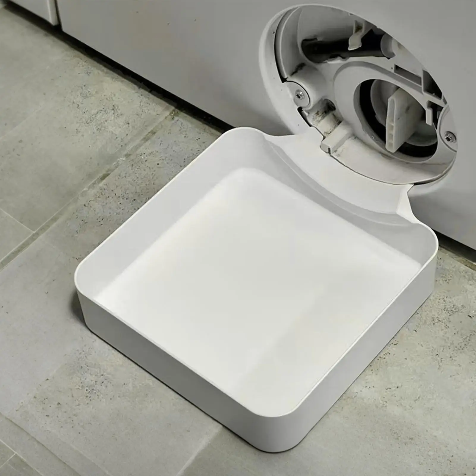Washing machine drain funnel Pan with Brush washing machine filter tray Floor Water Protection Pan for Laundry Bathroom