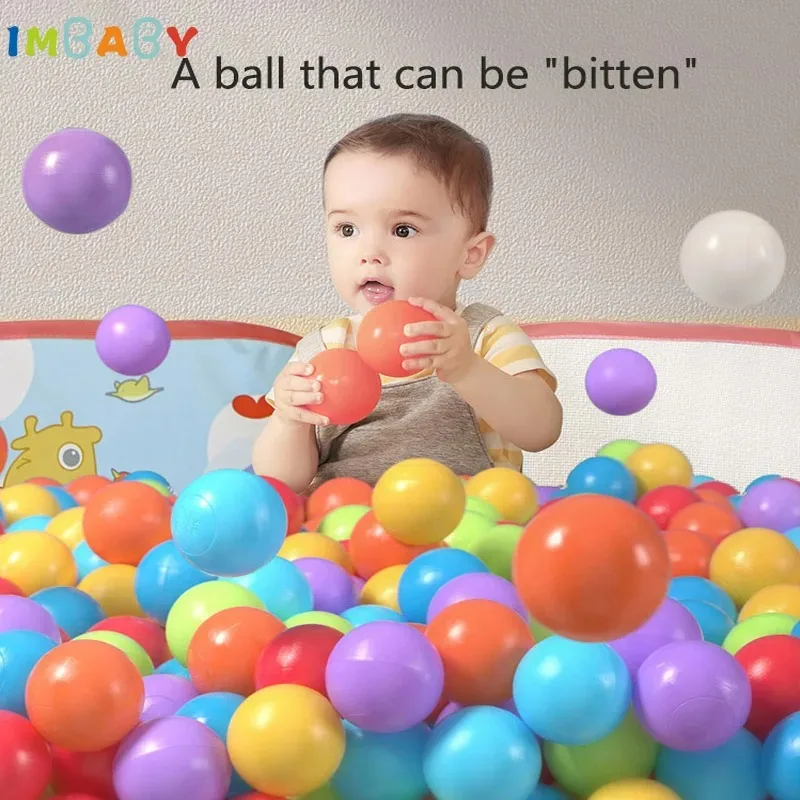 IMBABY Ozean Bälle Für Trockene Pool Baby Spielplatz 50/100 stücke 5.5/7cm Ball Für Laufstall Kinder der Park Bälle Baby Spielzeug Bunten Weichen