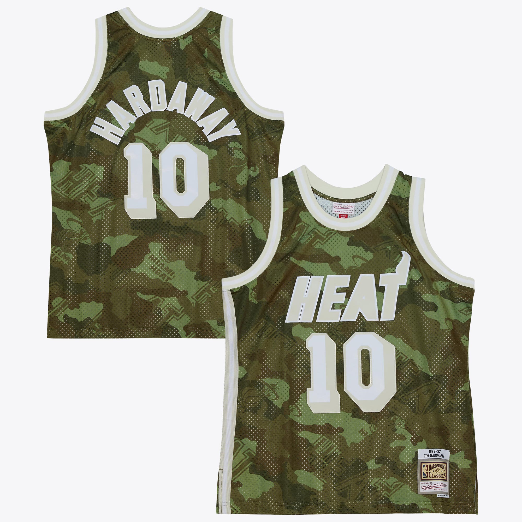 Maillot Swingman Ghost Camo Miami Heat Mitchell & Ness Tim Hardaway 1996 – Vert - Homme Taille: XL