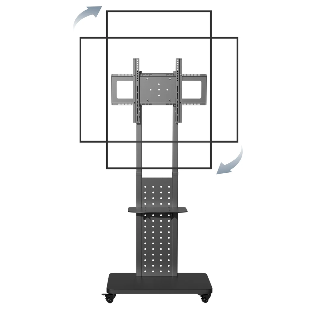 Horizontale und vertikale TV-Ständer können aufgehängt werden, geeignet für 32-65-Zoll/LED-LCD-TV-Monitore, rollbare TV-Ständer für den Boden, höhenverstellbar, maximale Unterstützung VESA600x400mm,