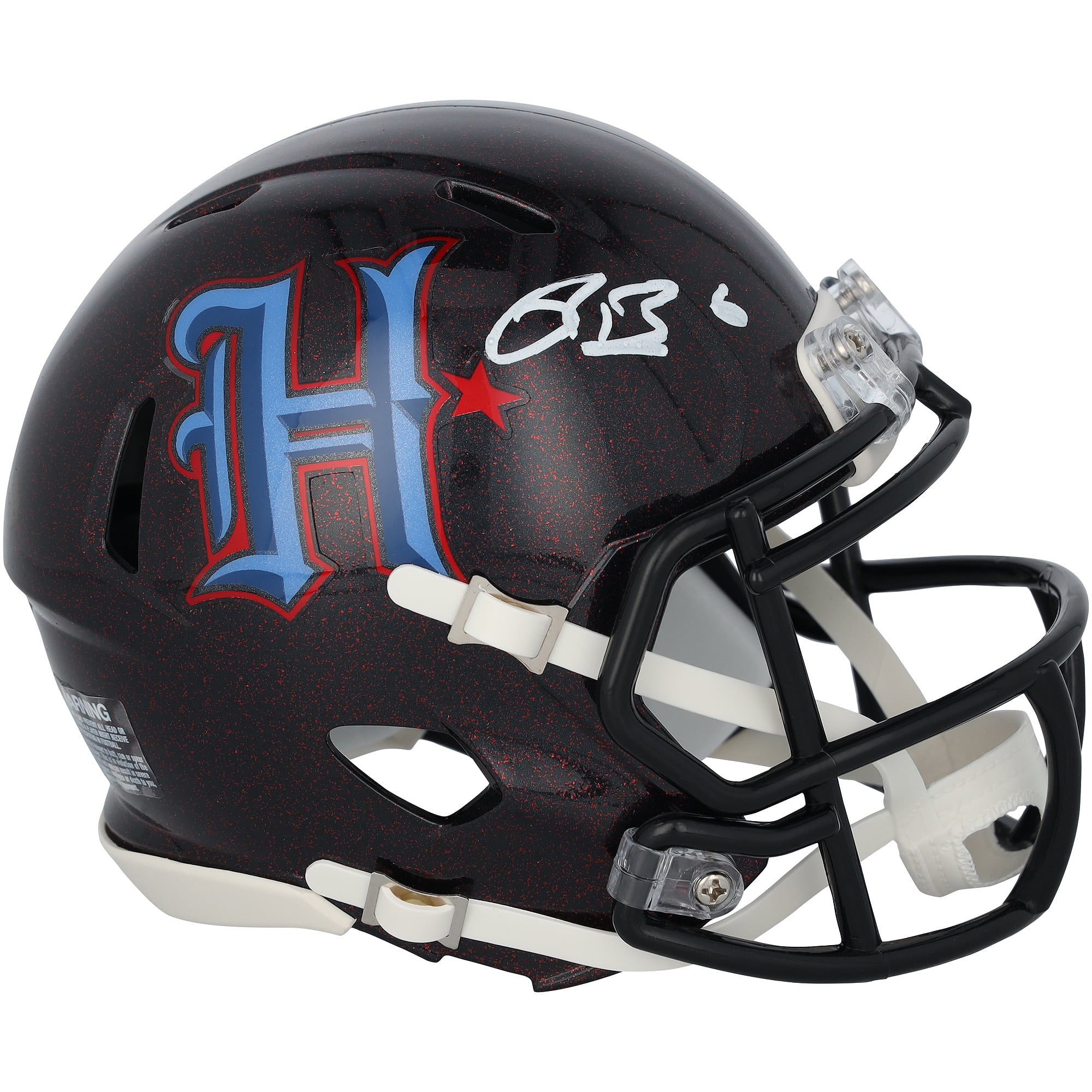 Reed Blankenship Houston Texans signierter Riddell 2024 Alternate #2 Navy Speed ​​Mini-Helm