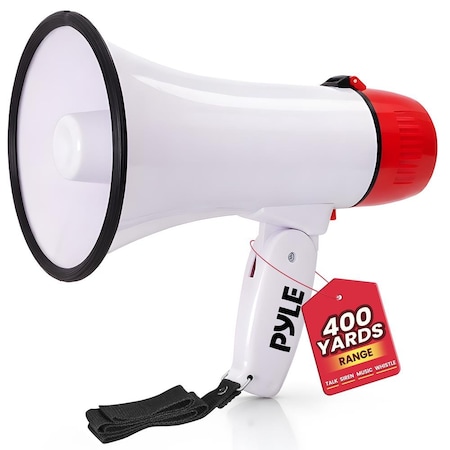 PYLE PMPRA213WHI 20W Megaphone Bullhorn - PYLE