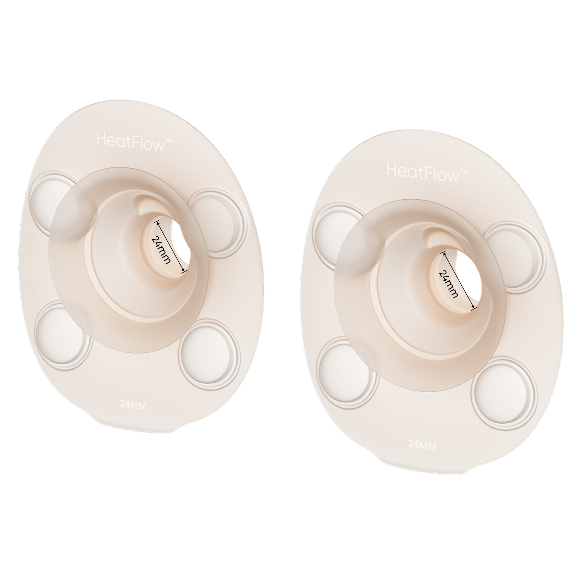 eufy Brusthaube mit doppelter Abdichtung (24mm), kompatibel mit eufy Tragbare Milchpumpe S2 / S2 Pro, weiches Silikon in Lebensmittelqualität, sicherer Sitz und wärmender Komfort, Ersatz-Flansch