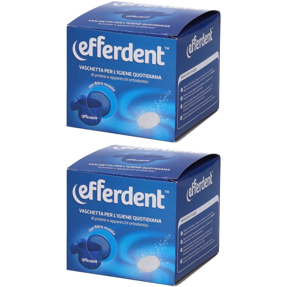 Efferdent Vaschetta Portaprotesi 2x1 St