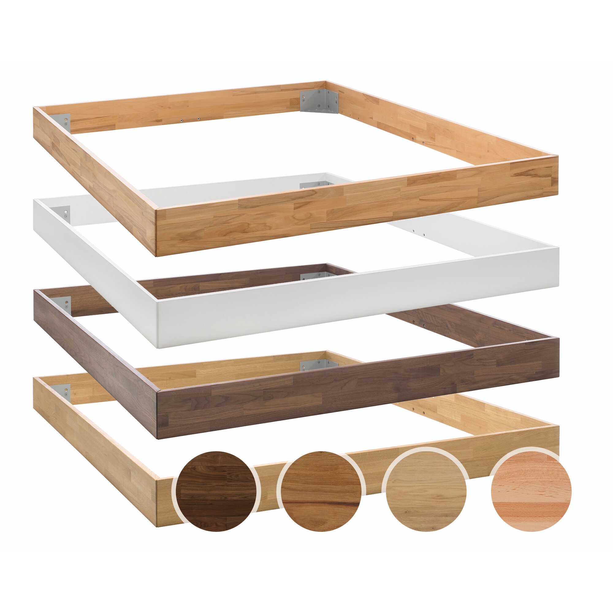 Hasena Moderno Massivholz Bettrahmen Trento 16 90x210 cm / Eiche bright, geölt