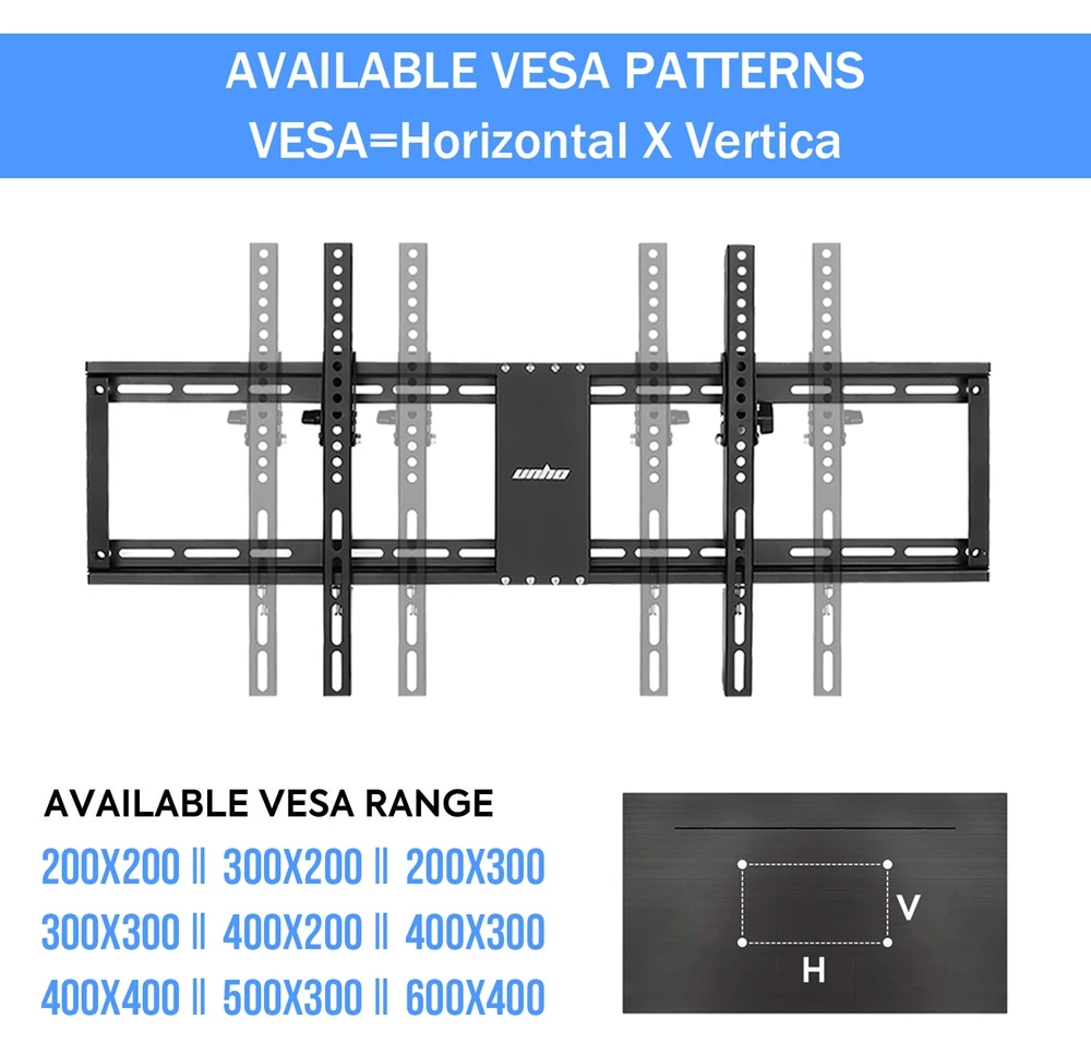 TV-Wandhalterung, geeignet für 42/46/50/55/60/65/70/75/80/85-Zoll-Flachbildschirm-LCD/LED/Plasma-TV-Wandhalterung, geeignet für Samsung Sony TV-Rack.