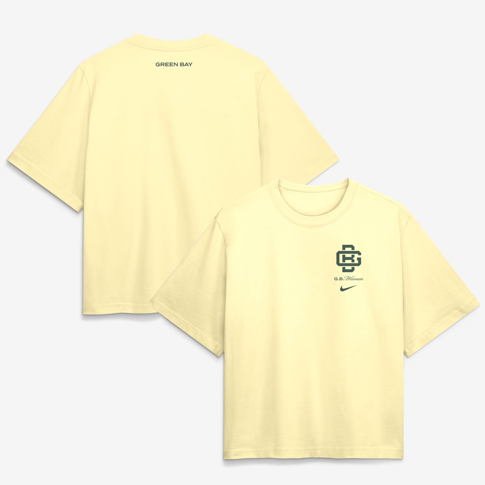 Nike Damen-T-Shirt aus der Green Bay Packers 2026 Rivalries Collection in Creme