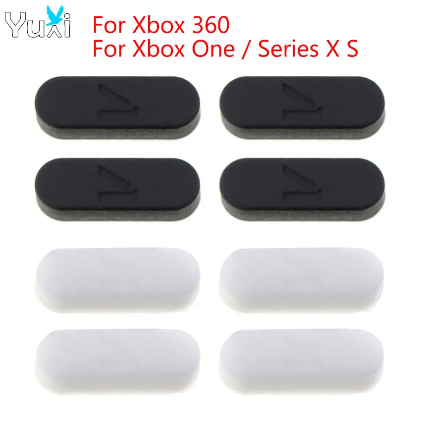 YuXi 1 Set = 4pcs For Xbox 360 Rubber Feet Pads Replacement For Xbox One For Xbox Series X S Housing Case Rubber Cover