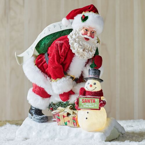 Santa Stops Here Clothtique Red , Red