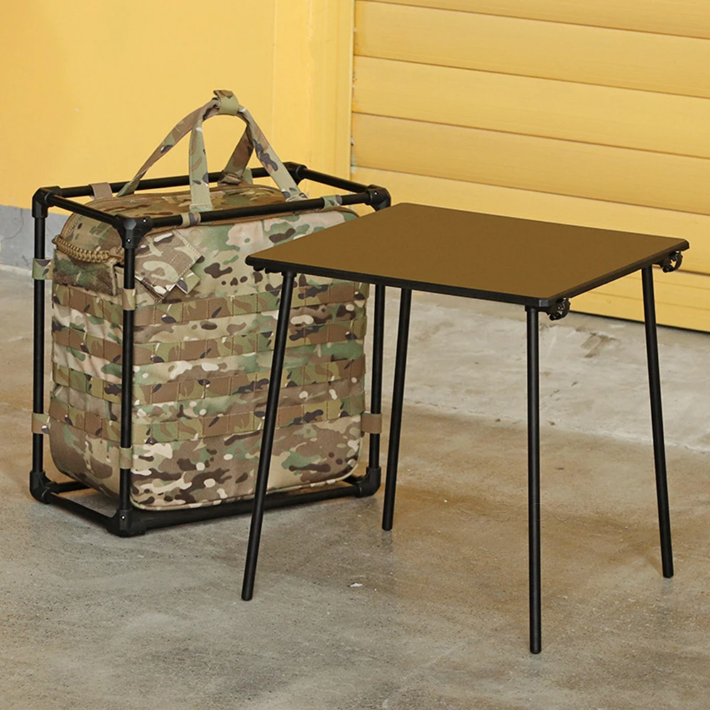 Camping Klapptisch Outdoor Reisen Schreibtisch Große kapazität Lagerung Tasche Tragbare Camo Jagd BBQ Klettern Picknick Wandern Desktop