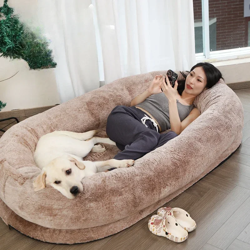 Riesiges Zwinger-Hundesofa, schlafbar und verstellbar, Lazy Sofa, menschliches Haustier, interaktive Möbel, großes Hundebett, abnehmbar und waschbar
