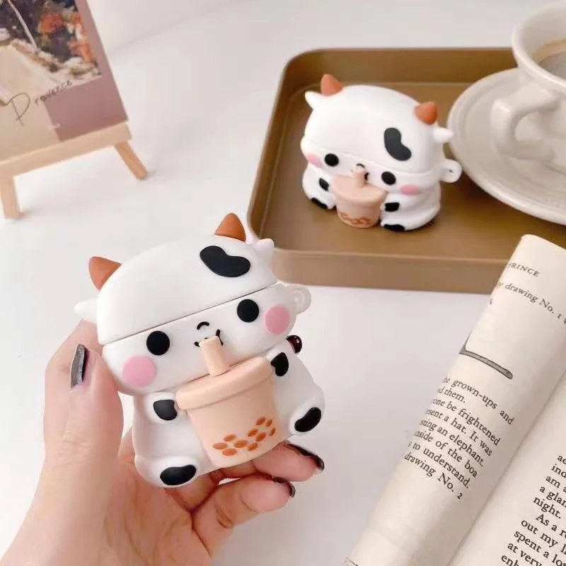 3D Boba Kuh Cartoon Hülle für AirPods Pro 1 2 3 Kabellose Kopfhörer Schutzhülle für Airpods 5 4 Ladebox - Aliexpress DE