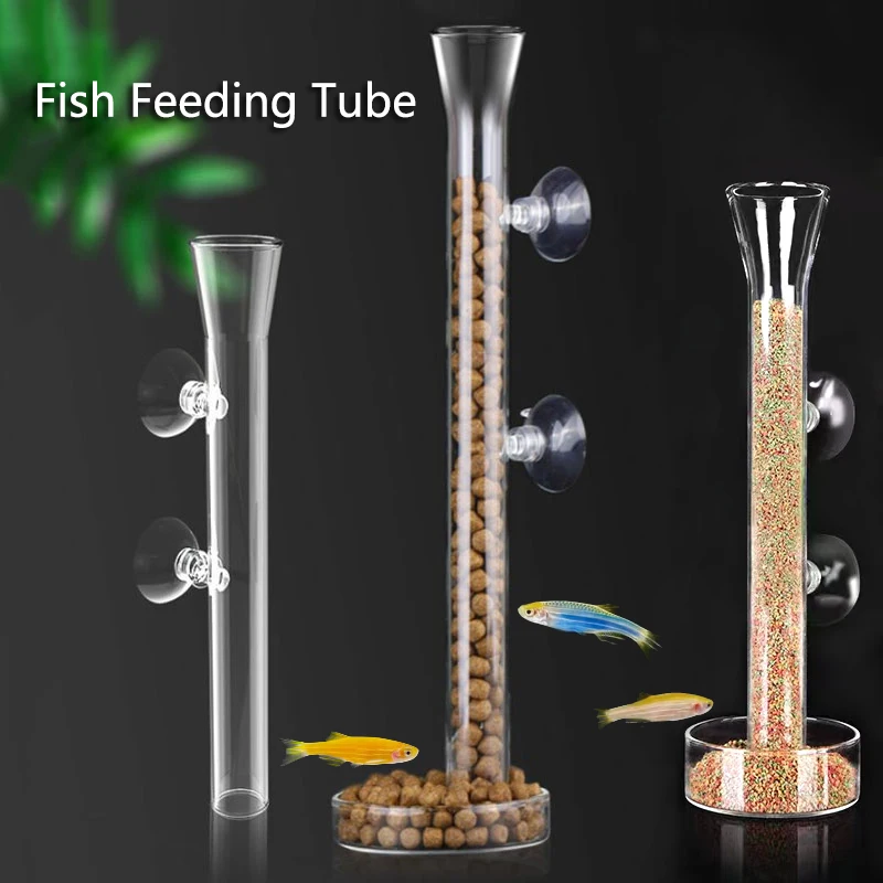 Glas Aquarium Feeder Rohr Gericht Transparent Aquarium Garnelen Schnecke Food Feeder Bowl Aquarium Fütterung Zubehör Garnelen Feeder