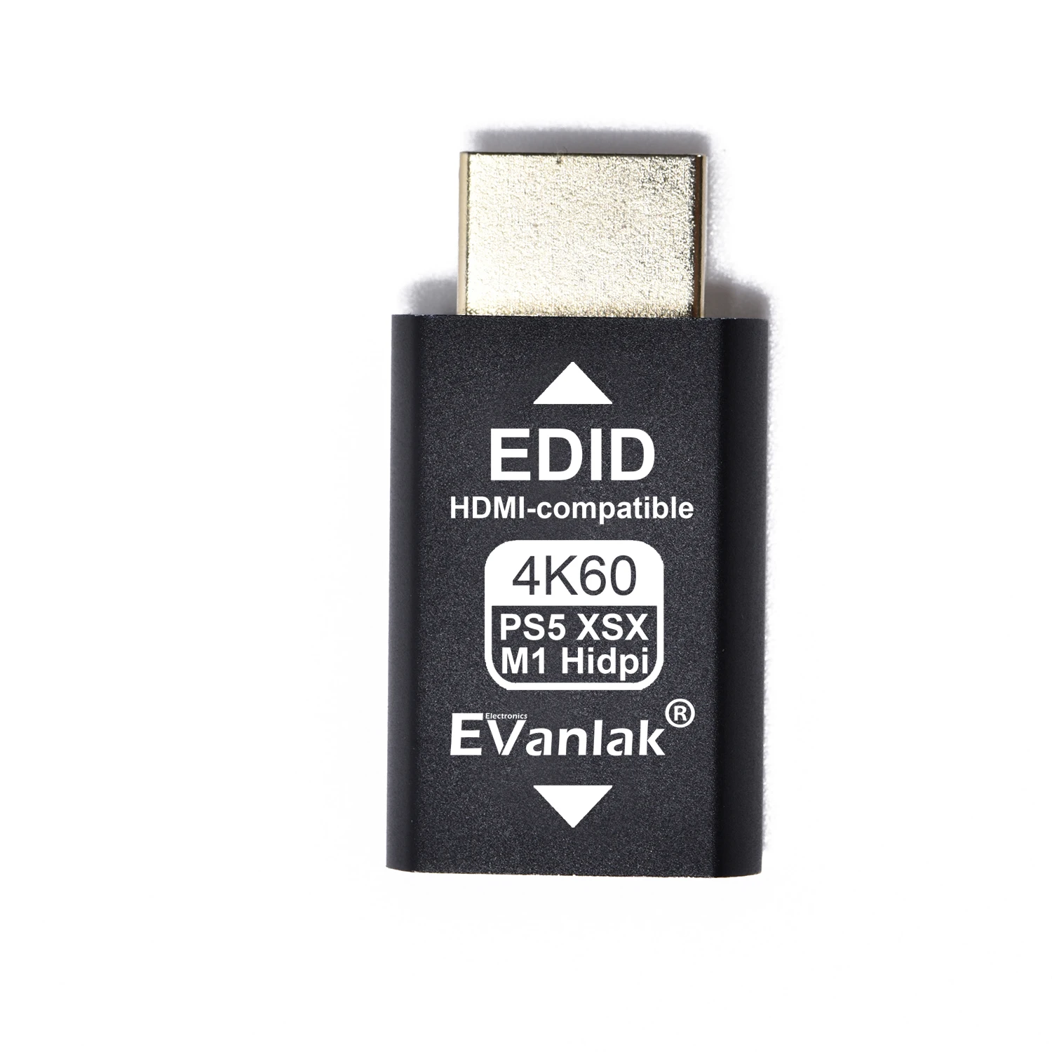 EVanlak 3. Generation HDMI EDID Emulator Passthrough-Adapter - Premium Aluminium für PS5/PS4/Xbox Spielkonsolen-Ausgang Unterstützung